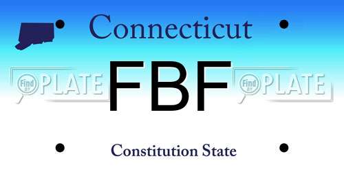 FBF Connecticut License Plate