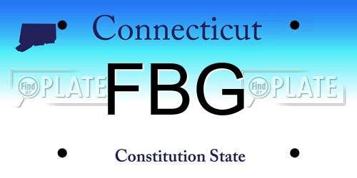 FBG Connecticut License Plate