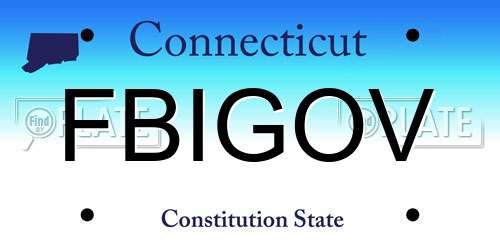 FBIGOV Connecticut License Plate