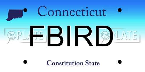 FBIRD Connecticut License Plate