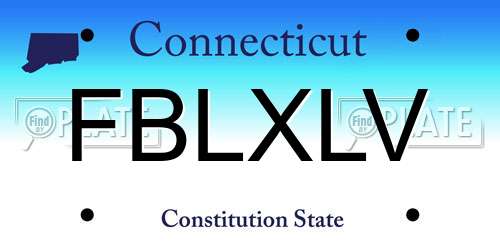 FBLXLV Connecticut License Plate