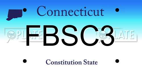 FBSC3 Connecticut License Plate