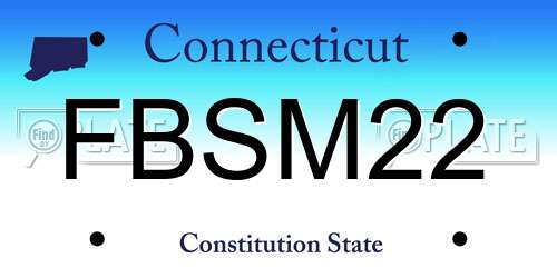 FBSM22 Connecticut License Plate