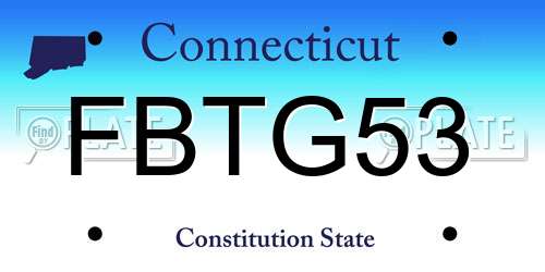 FBTG53 Connecticut License Plate