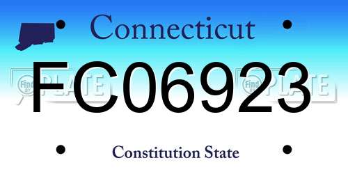 FC06923 Connecticut License Plate