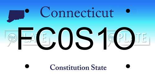 FC0S1O Connecticut License Plate
