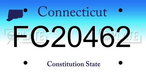 FC20462 Connecticut License Plate