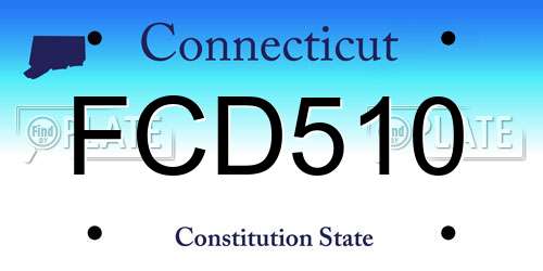 FCD510 Connecticut License Plate