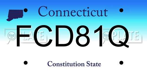 FCD81Q Connecticut License Plate