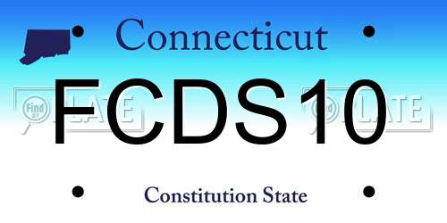 FCDS10 Connecticut License Plate