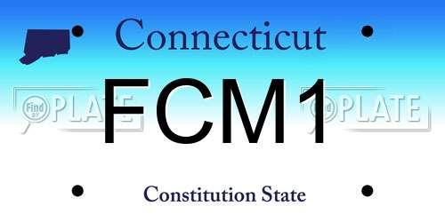 FCM1 Connecticut License Plate