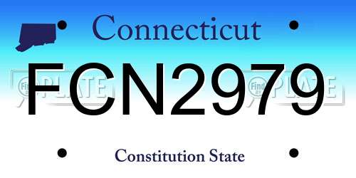 FCN2979 Connecticut License Plate