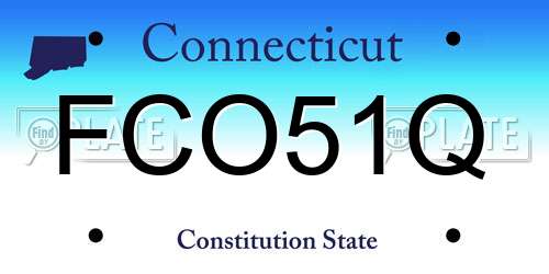 FCO51Q Connecticut License Plate