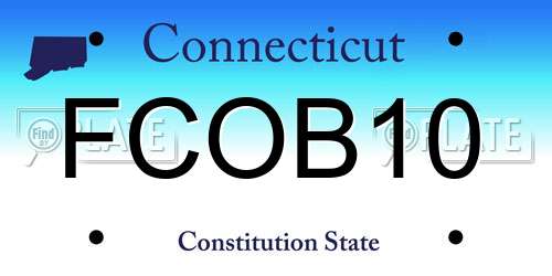 FCOB10 Connecticut License Plate