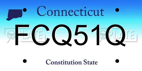 FCQ51Q Connecticut License Plate
