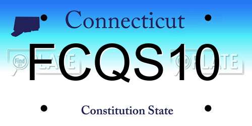 FCQS10 Connecticut License Plate