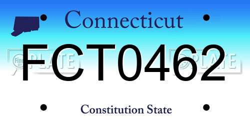 FCT0462 Connecticut License Plate