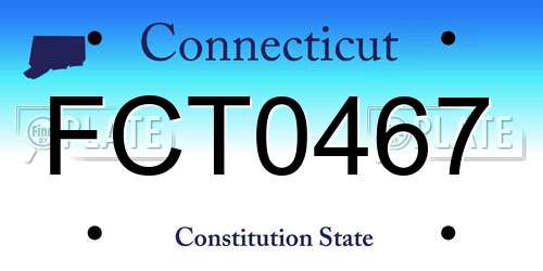 FCT0467 Connecticut License Plate