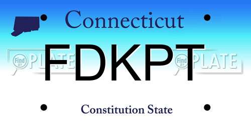 FDKPT Connecticut License Plate