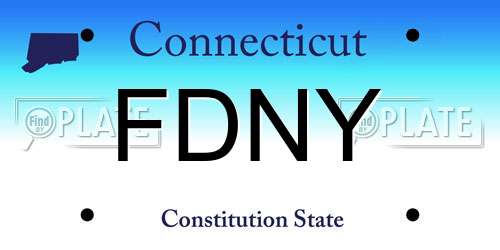 FDNY Connecticut License Plate