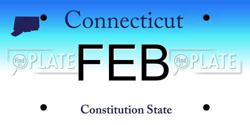 FEB Connecticut License Plate