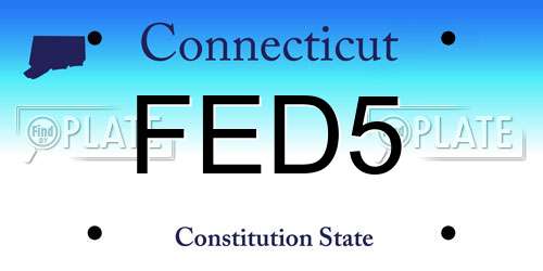 FED5 Connecticut License Plate