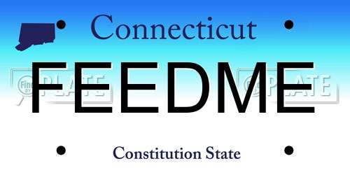 FEEDME Connecticut License Plate