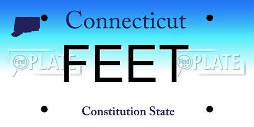 FEET Connecticut License Plate