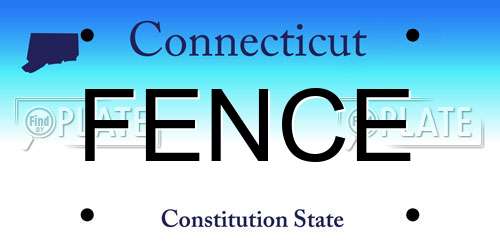 FENCE Connecticut License Plate