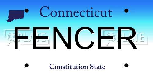 FENCER Connecticut License Plate