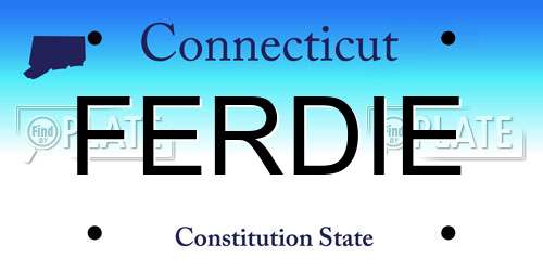 FERDIE Connecticut License Plate