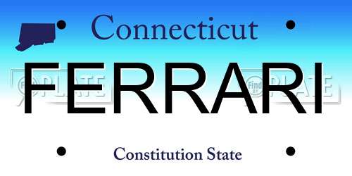 FERRARI Connecticut License Plate