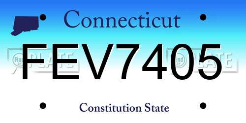 FEV7405 Connecticut License Plate