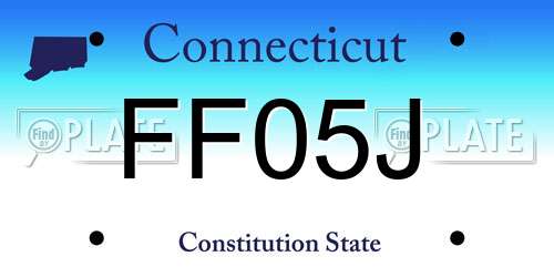 FF05J Connecticut License Plate