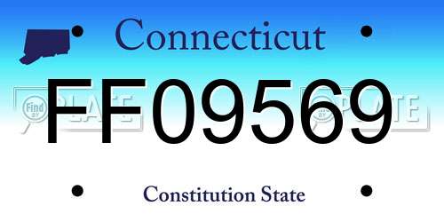 FF09569 Connecticut License Plate