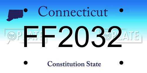 FF2032 Connecticut License Plate