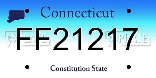 FF21217 Connecticut License Plate