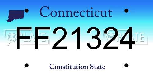 FF21324 Connecticut License Plate