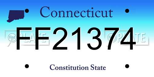 FF21374 Connecticut License Plate