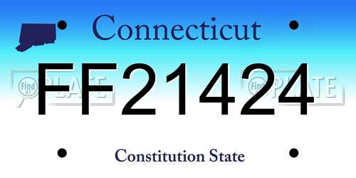 FF21424 Connecticut License Plate