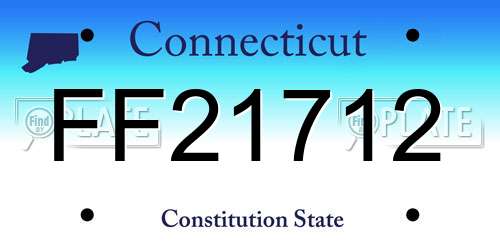 FF21712 Connecticut License Plate