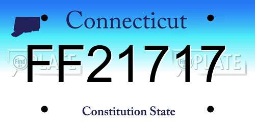 FF21717 Connecticut License Plate