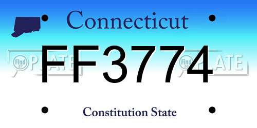 FF3774 Connecticut License Plate