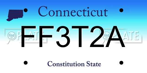 FF3T2A Connecticut License Plate