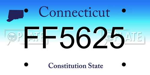 FF5625 Connecticut License Plate