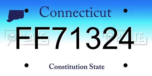 FF71324 Connecticut License Plate