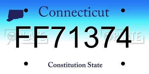 FF71374 Connecticut License Plate