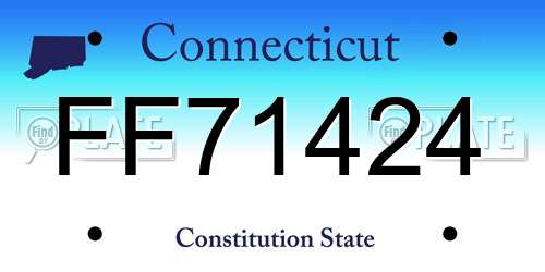 FF71424 Connecticut License Plate