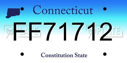 FF71712 Connecticut License Plate