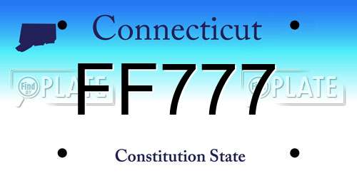 FF777 Connecticut License Plate